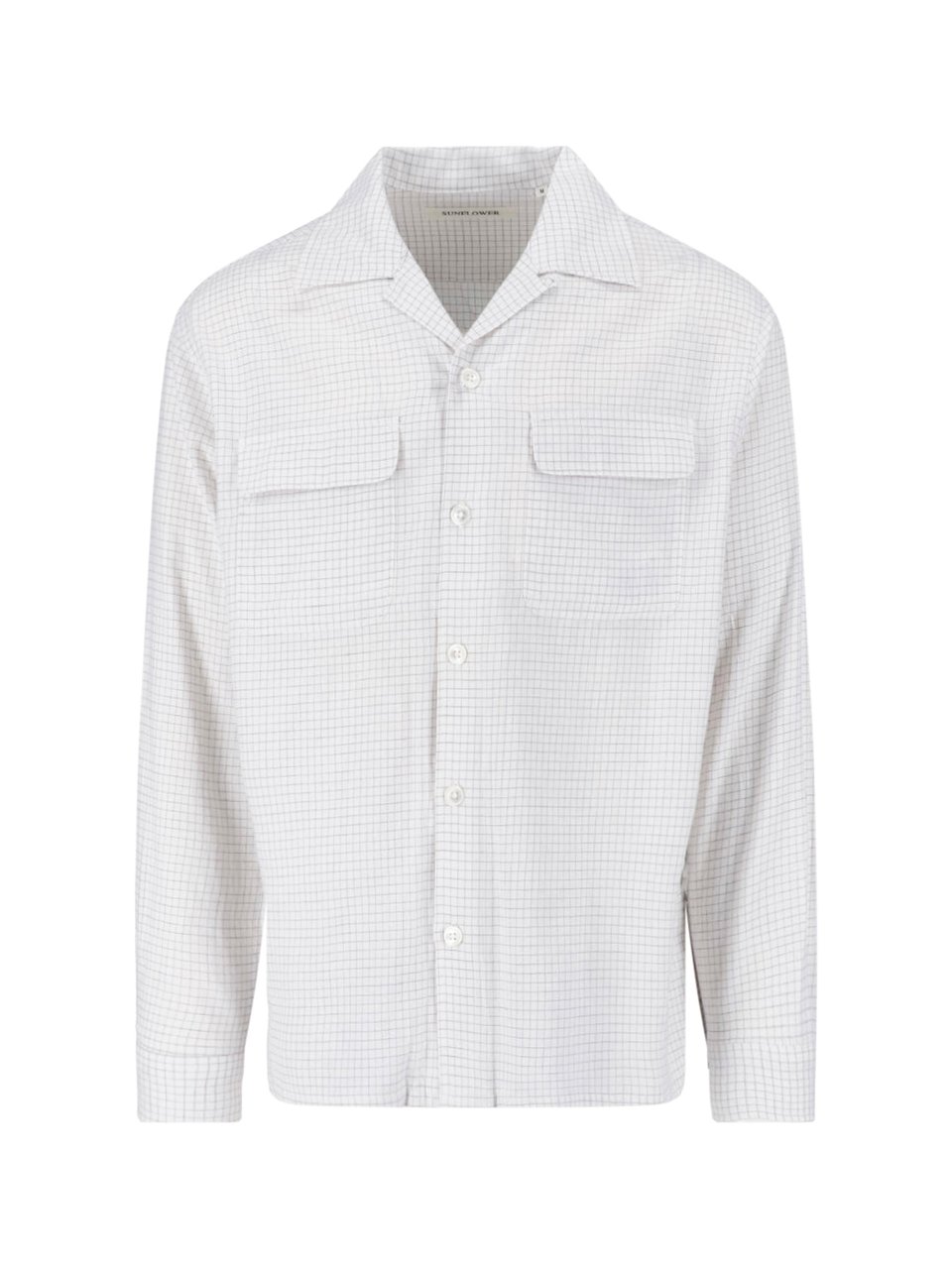 Sunflower White Bowling Cotton Checked Shirt Wit