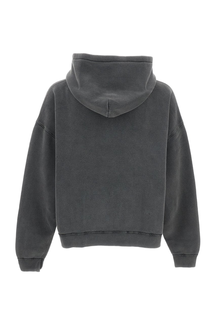 Sunflower Boxy-Fit Hooded Sweatshirt In Washed Grey Organic Cotton Grijs