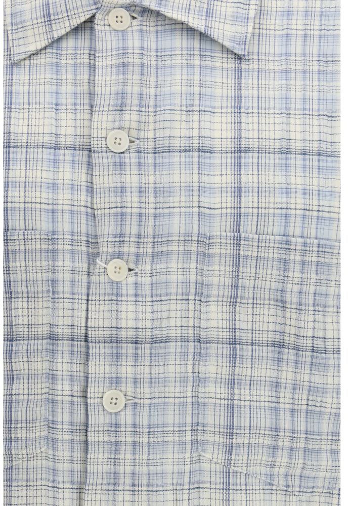 Sunflower Sunflower Blue Cotton Shortsleeve Shirt Blauw