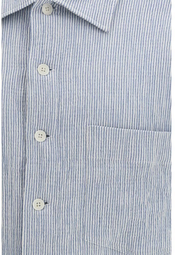 Sunflower Sunflower Blue Cotton Shortsleeve Shirt Blauw