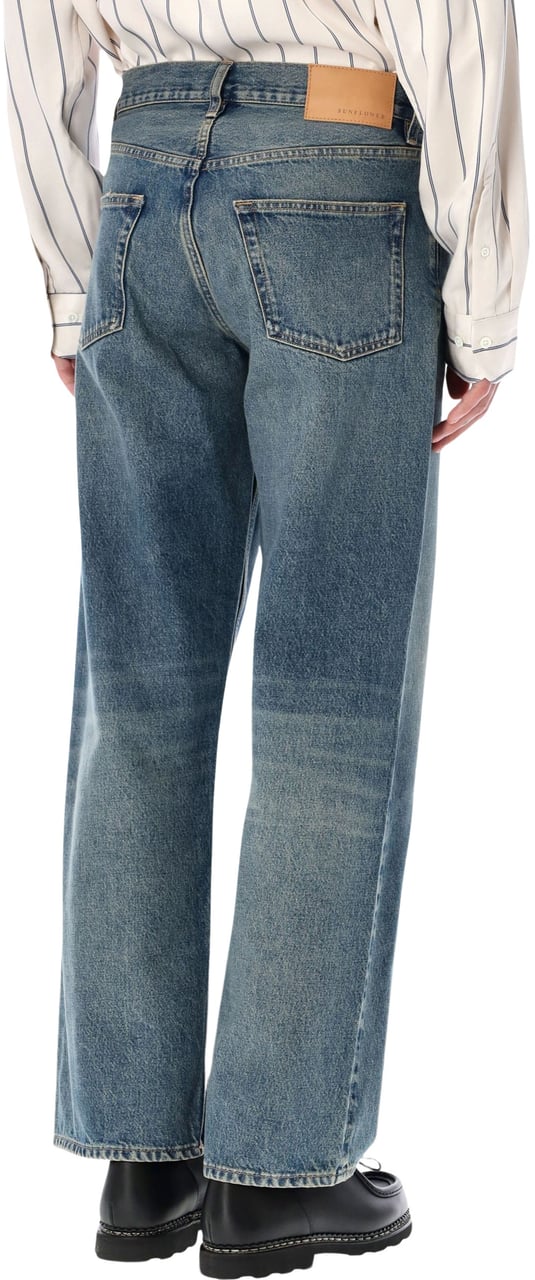 Sunflower Loose Jeans Dark Blue Vintage Blauw