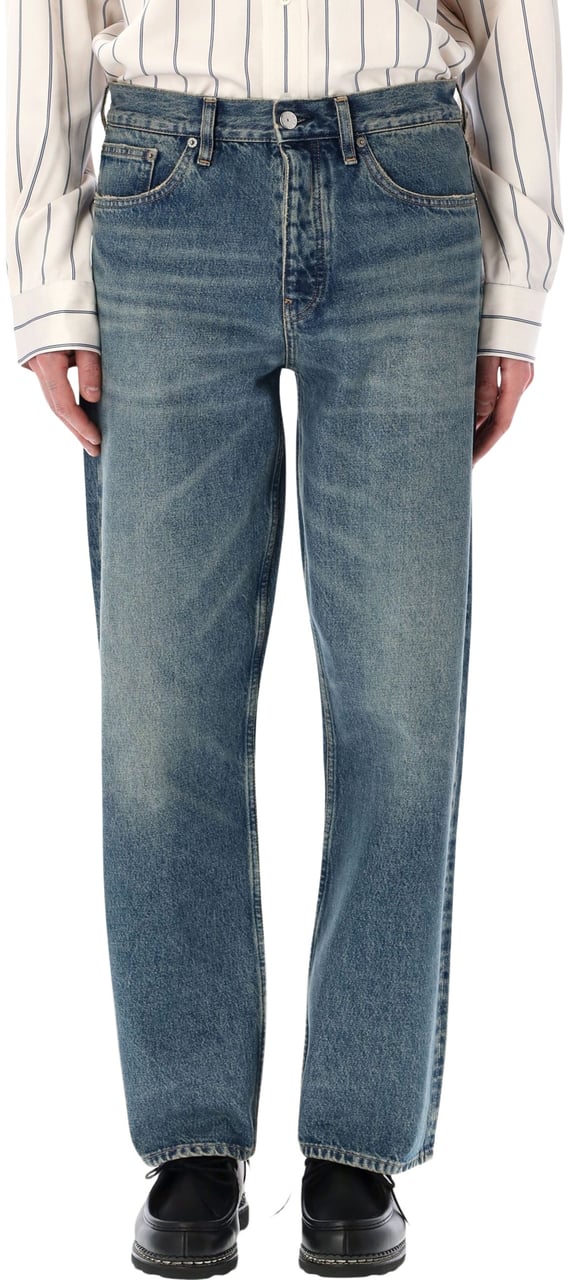Sunflower Loose Jeans Dark Blue Vintage Blauw