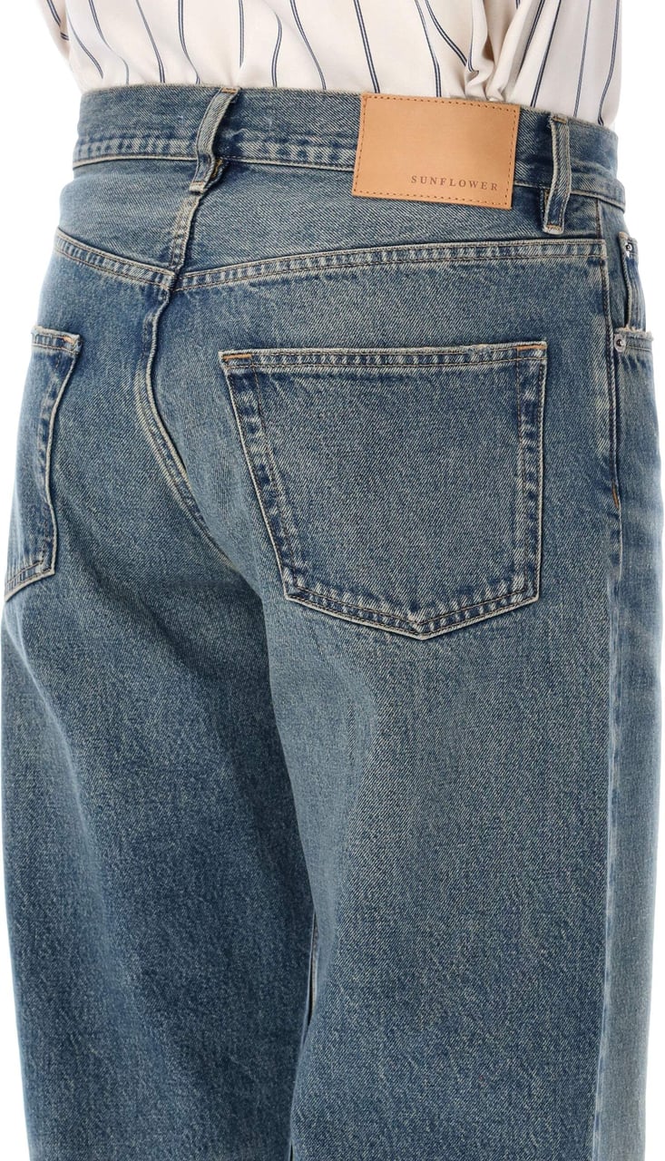 Sunflower Loose Jeans Dark Blue Vintage Blauw