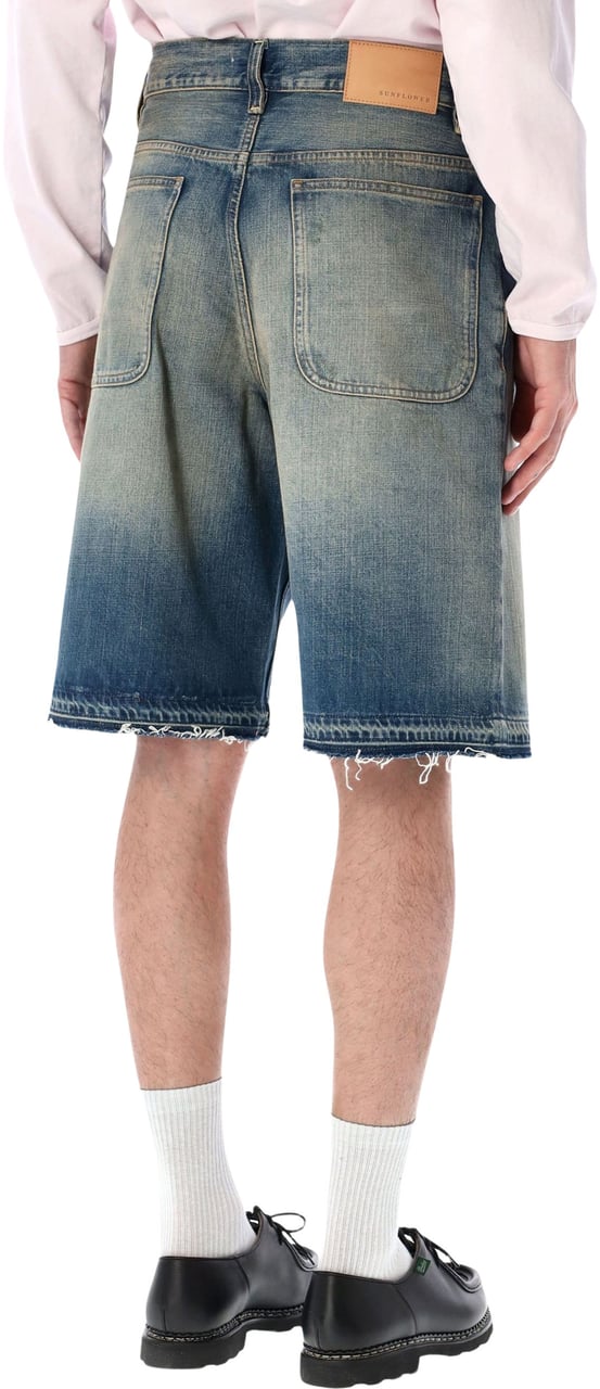 Sunflower Denim Short Well Worn Blue Blauw