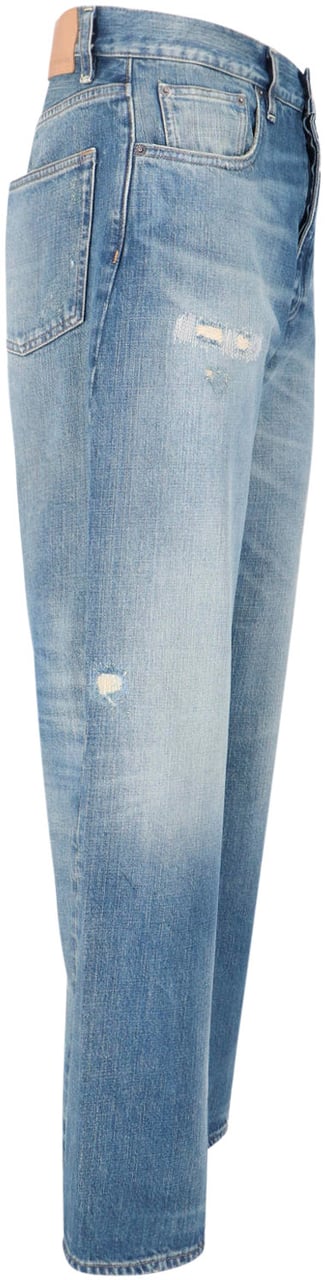 Sunflower Blue Twist Wide-Leg Distressed Jeans Blauw