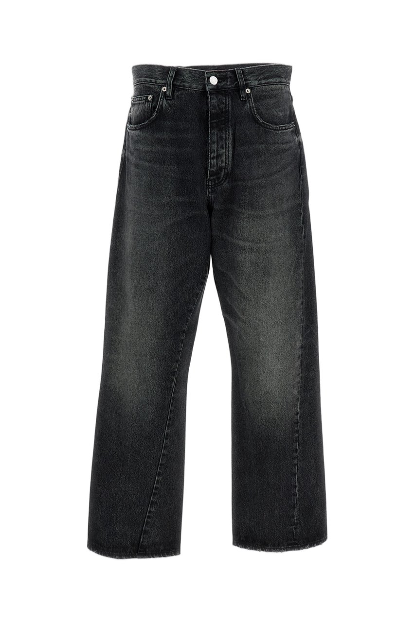 Sunflower Relaxed Fit Five-Pocket Jeans with Kick-Flare Hem Zwart