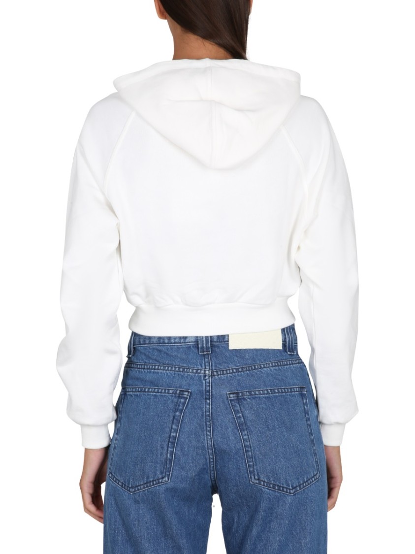 SUNNEI Cropped Hoodie With Drawstring Wit