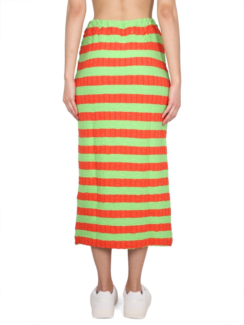 SUNNEI Striped Maxi Skirt Rood