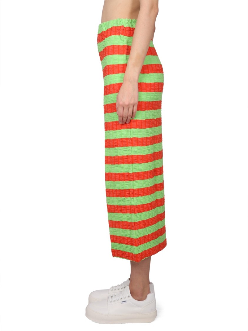 SUNNEI Striped Maxi Skirt Rood