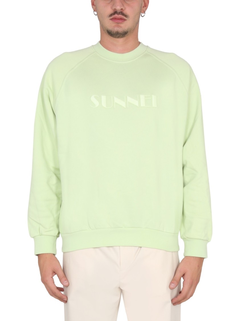 SUNNEI Pastel Green Crewneck Sweatshirt Geel