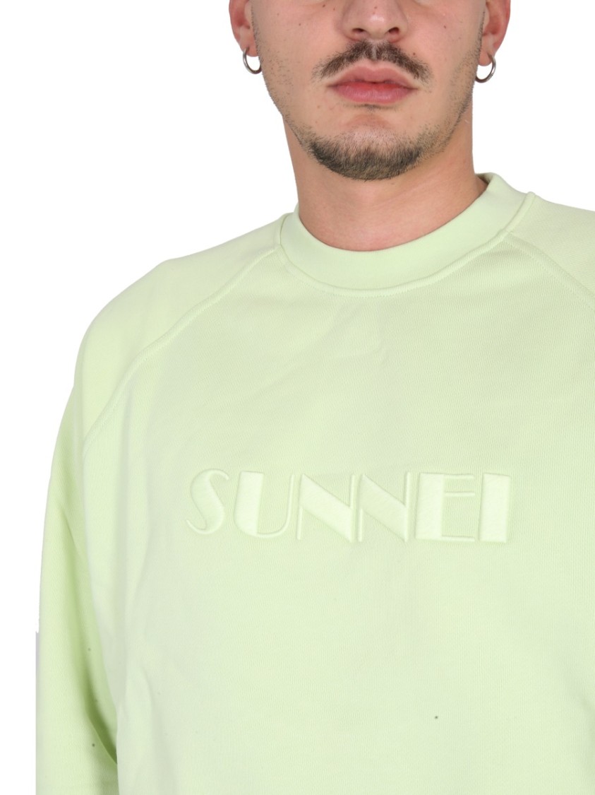 SUNNEI Pastel Green Crewneck Sweatshirt Geel