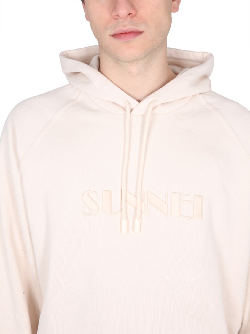 SUNNEI Relaxed Fit Cotton Hoodie Neutraal
