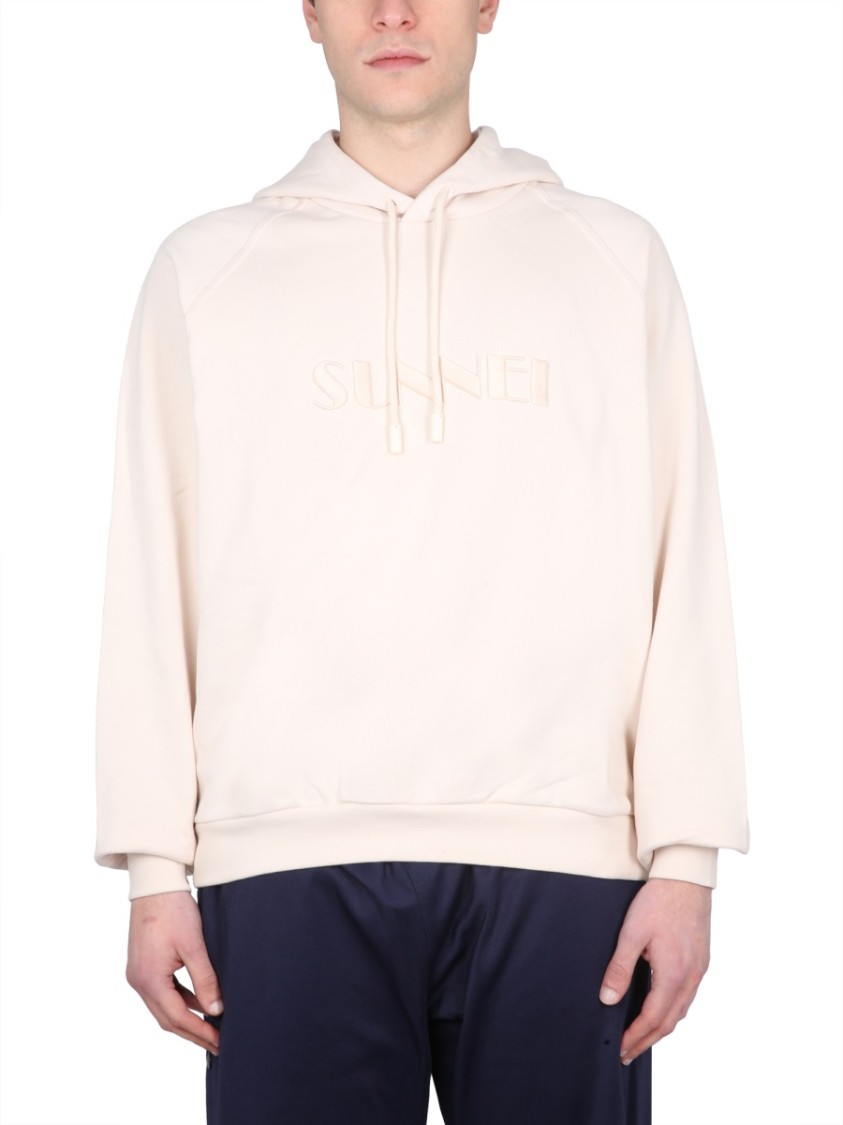 SUNNEI Relaxed Fit Cotton Hoodie Neutraal