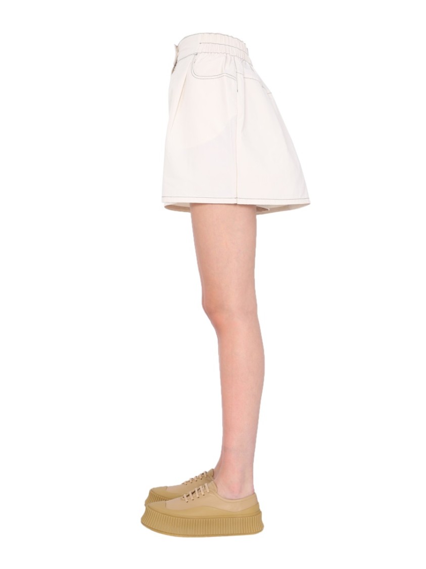 SUNNEI High-Waisted Nylon Shorts Wit
