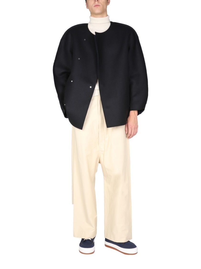 SUNNEI Asymmetrical Front Closure Black Coat Zwart