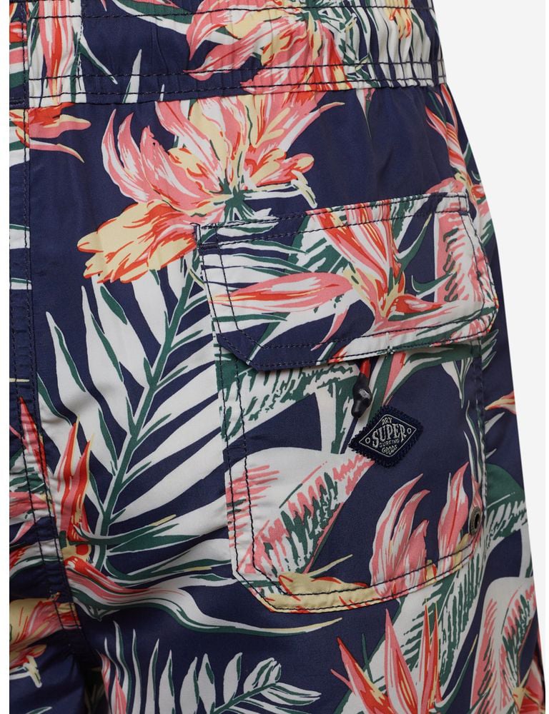 Superdry Blue Polyester Swim Shorts Blauw