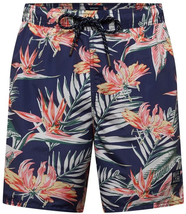Superdry Blue Polyester Swim Shorts Blauw