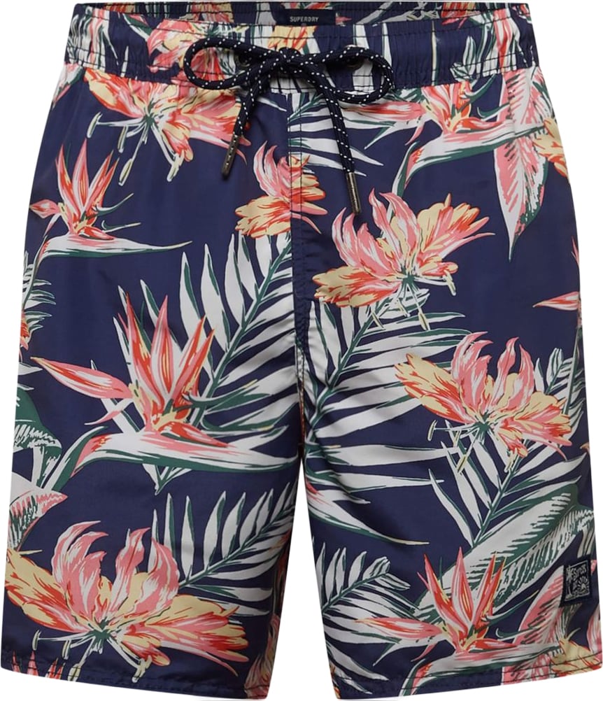 Superdry Blue Polyester Swim Shorts Blauw