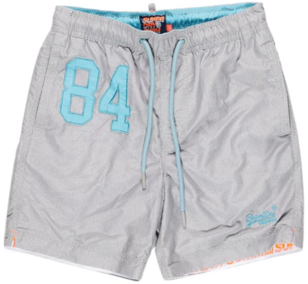 Superdry Gray Polyester Swim Shorts Grijs