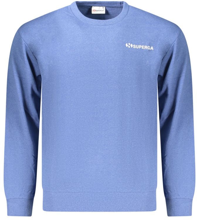 Superga Azzurro Cotton Men Sweatshirt Blauw