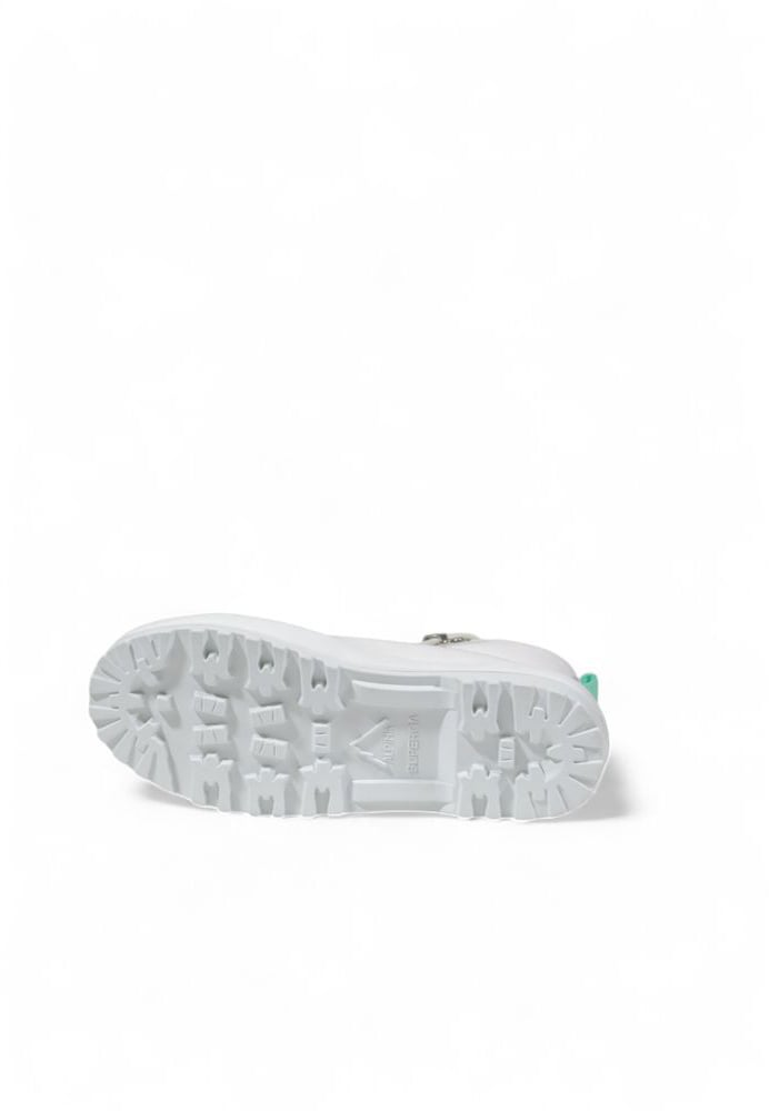 Superga White Fabric Chunky Sneakers Wit
