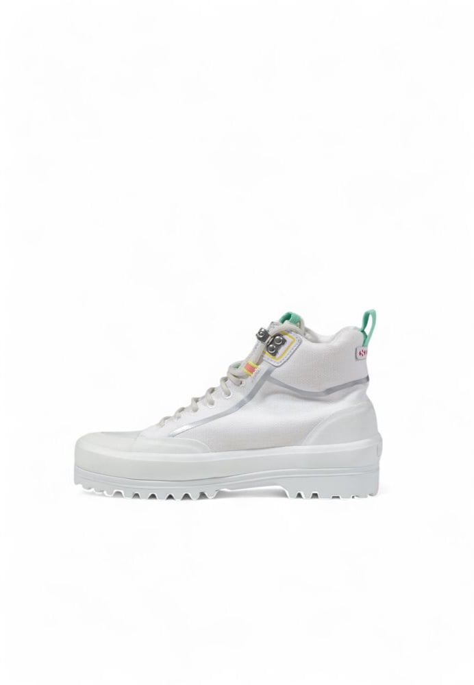 Superga White Fabric Chunky Sneakers Wit