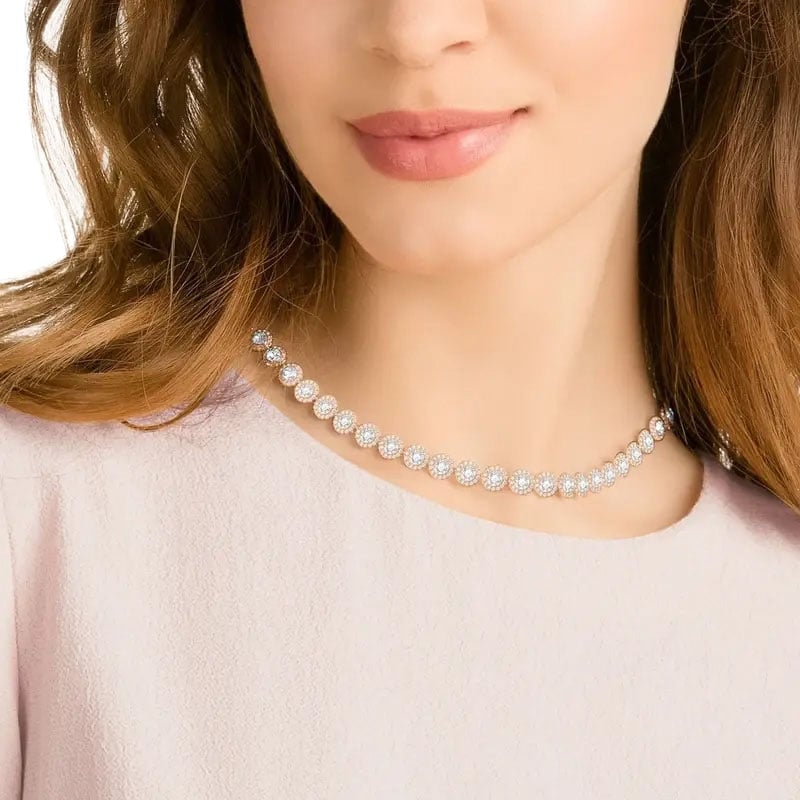 Swarovski Collier 5367845 Angelic met Rose Plating 38-42cm Goud
