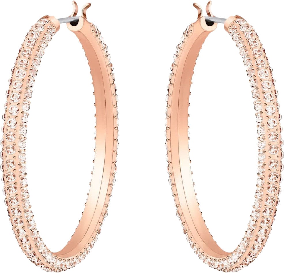 Swarovski Oorbellen Stone Hoop Silk - 5383938 Roze