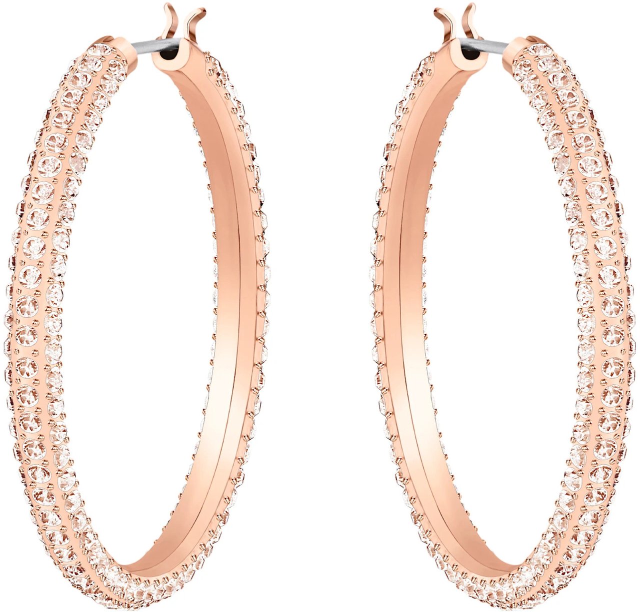 Swarovski Stone Hoop Silk Oorringen Roze