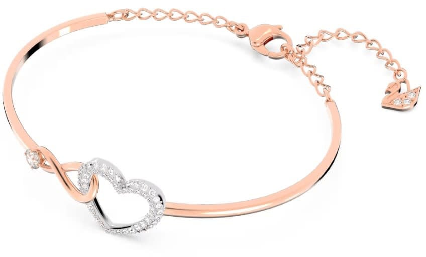 Swarovski Armband 5518869 Hyperbola Bangle RoseKleurig met Hart Goud