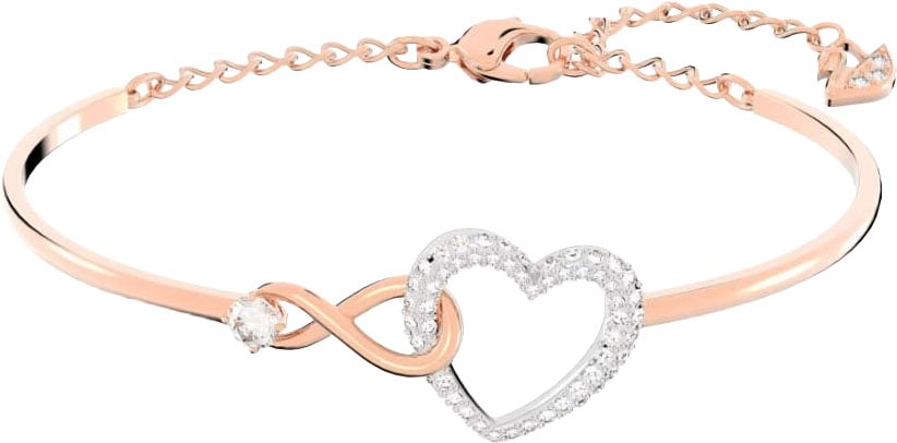 Swarovski Armband 5518869 Hyperbola Bangle RoseKleurig met Hart Goud