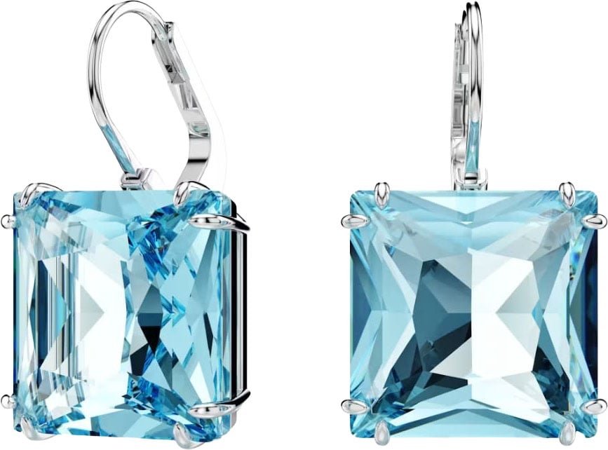 Swarovski Oorbellen 5619472 Zilverkleurig met Blauwe steen Zilver