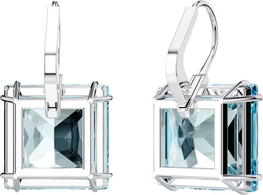 Swarovski Oorbellen 5619472 Zilverkleurig met Blauwe steen Zilver