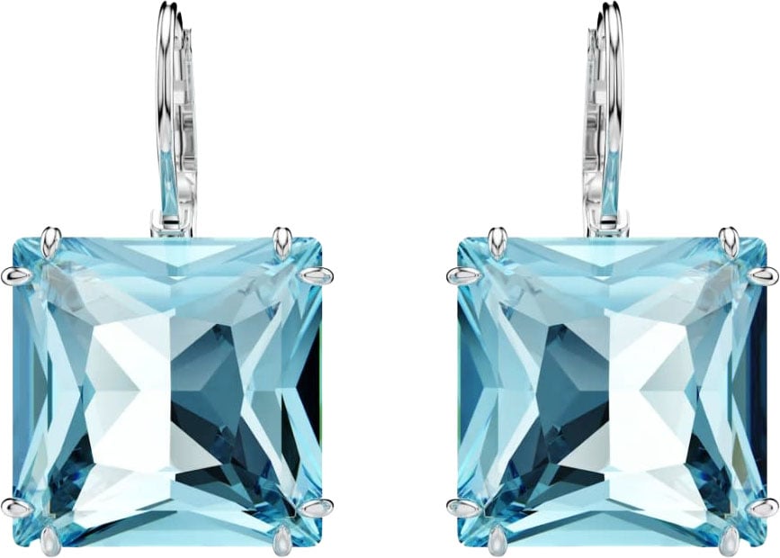 Swarovski Oorbellen 5619472 Zilverkleurig met Blauwe steen Zilver