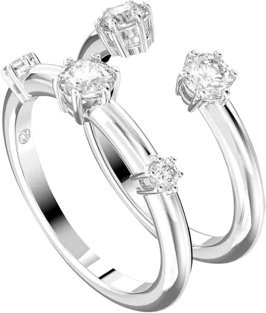 Swarovski Swarovski Ring 5640962 Constella Zilverkleurig 2 Delig Maat 58 Zilver