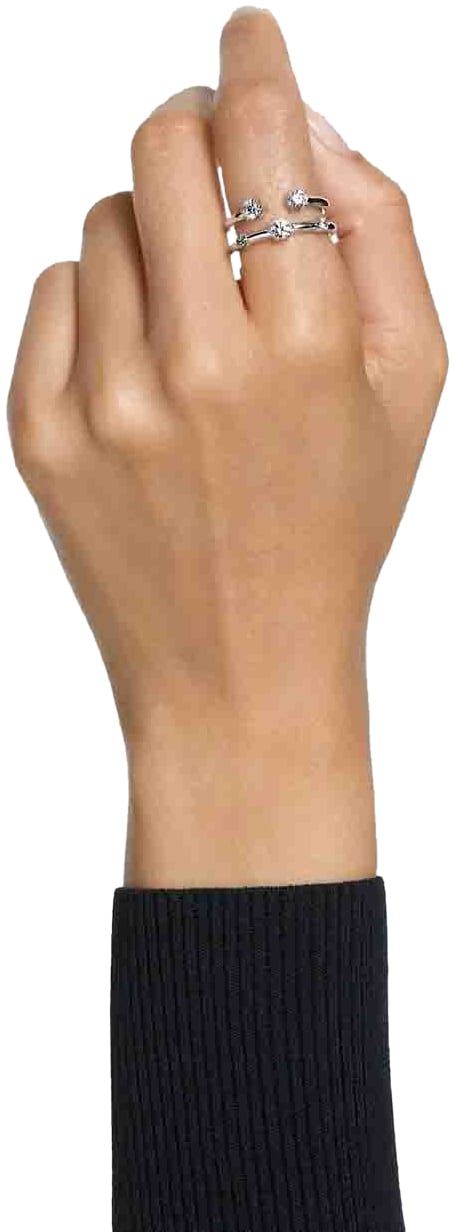 Swarovski Swarovski Ring 5640962 Constella Zilverkleurig 2 Delig Maat 58 Zilver