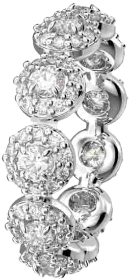 Swarovski Swarovski 5642609 Una Angelic ring, Round cut, White, Rhodium plated 52 Zilver