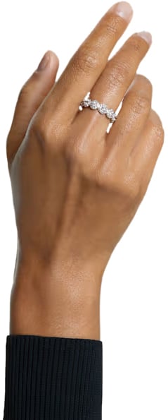 Swarovski Swarovski 5642609 Una Angelic ring, Round cut, White, Rhodium plated 52 Zilver