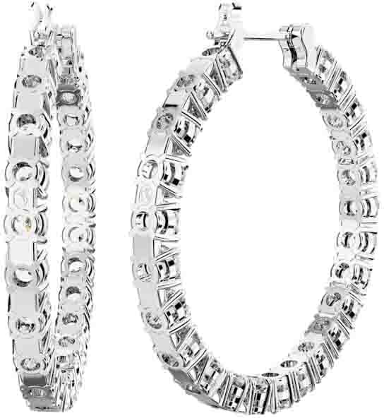 Swarovski Swarovski Oorbellen 5647715 Oorringen Matrix Zilverkleurig met Swarovski Kristallen Zilver