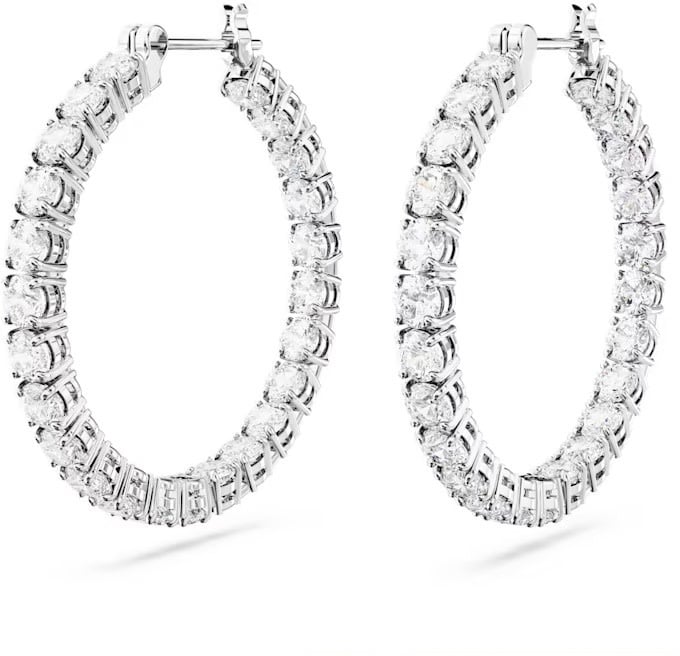 Swarovski Swarovski Oorbellen 5647715 Oorringen Matrix Zilverkleurig met Swarovski Kristallen Divers