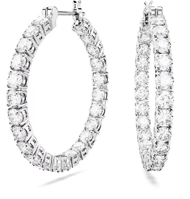 Swarovski Swarovski Oorbellen 5647715 Oorringen Matrix Zilverkleurig met Swarovski Kristallen Divers