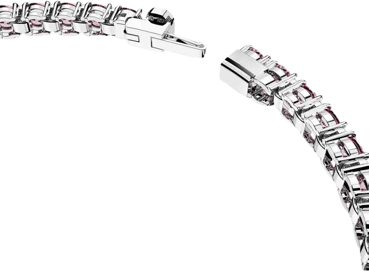 Swarovski Swarovski Armband 5648930 Matrix Zilverkleurig Tennis de Lux met Roze Stenen Roze
