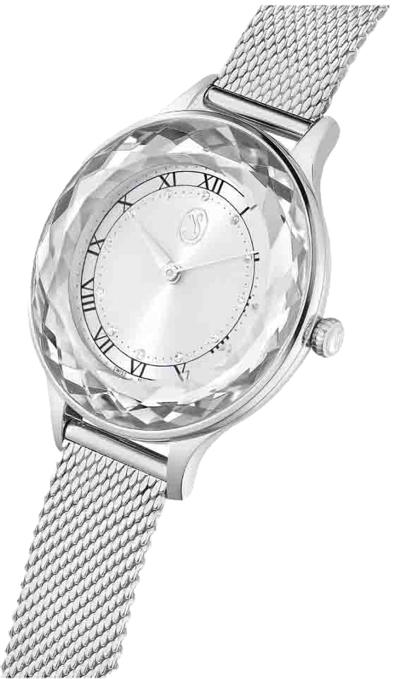 Swarovski Swarovski Horloge 5650039 Octea Nova Staal met Mesh Horlogeband 33mm Zilver