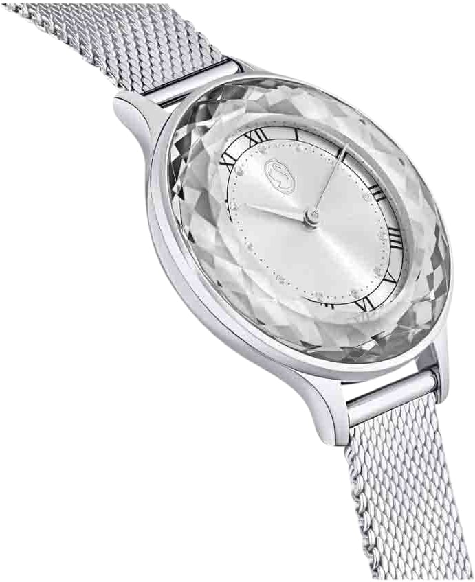 Swarovski Swarovski Horloge 5650039 Octea Nova Staal met Mesh Horlogeband 33mm Zilver