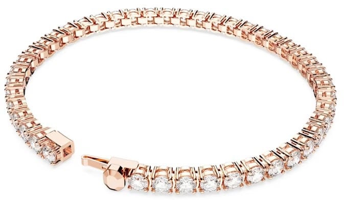 Swarovski Swarovski Armband 5657659 Matrix Tennis met Roségouden Plated Maat M 16.5 Goud