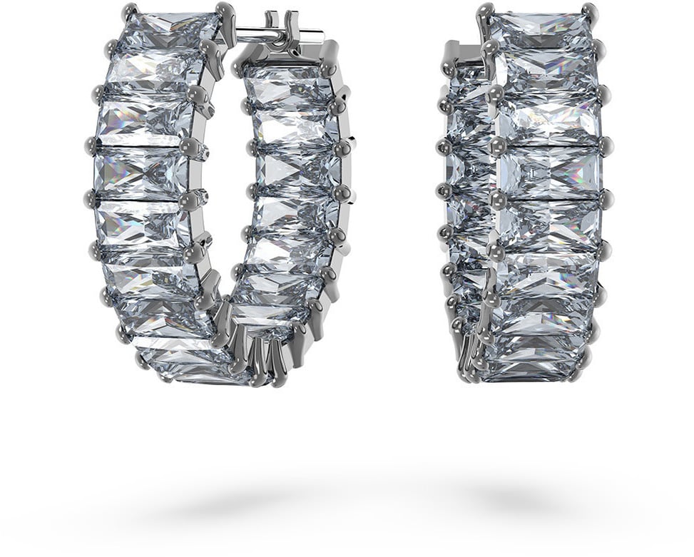 Swarovski Swarovski Oorbellen 5658650 Matrix Hoops met Donker Zilveren Plating Divers