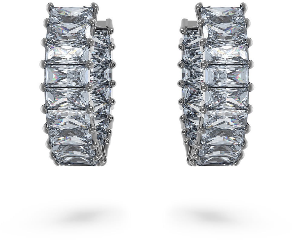 Swarovski Swarovski Oorbellen 5658650 Matrix Hoops met Donker Zilveren Plating Zilver