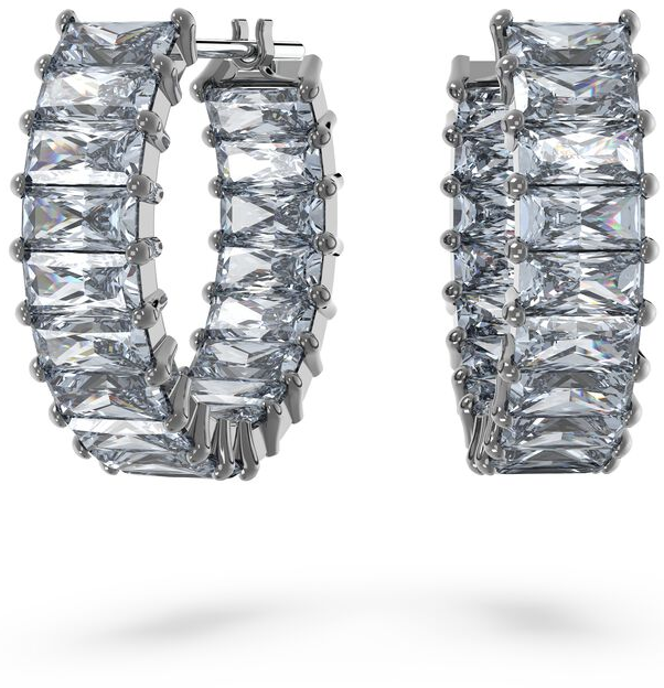 Swarovski Swarovski Oorbellen 5658650 Matrix Hoops met Donker Zilveren Plating Zilver