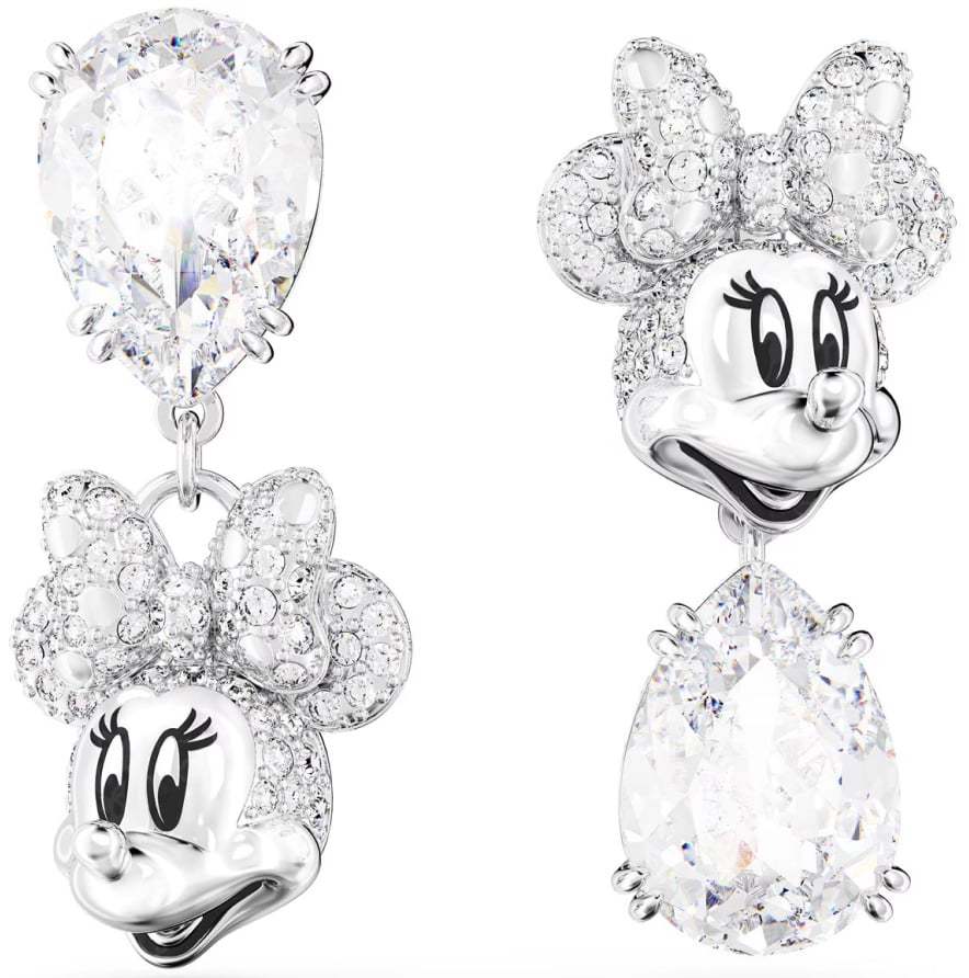 Swarovski X Disney Minnie Mouse Drop Earrings Zilver