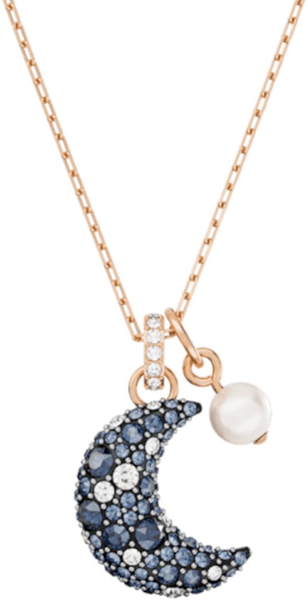 Swarovski Luna Ketting met Kristal Roze